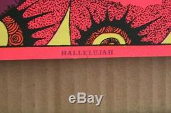 Vintage Psychedelic Blacklight Poster Hallelujah