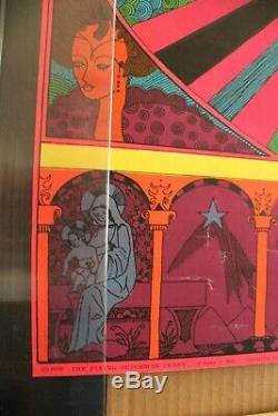 Vintage Psychedelic Blacklight Poster Hallelujah