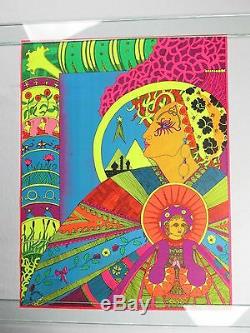 Vintage Psychedelic Blacklight Poster KARUM 1970 EDUARDO ARDERI Flying Dutchman