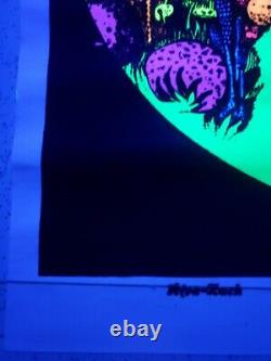 Vintage Psychedelic Blacklight Poster MODEL T Velvet Collectible Car Poster RARE