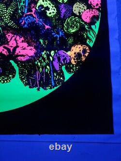 Vintage Psychedelic Blacklight Poster MODEL T Velvet Collectible Car Poster RARE