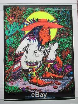 Vintage Psychedelic Blacklight Poster SAN MEZCALITO by Rick Griffin THE PATRON