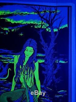 Vintage Psychedelic Blacklight Poster THE STORM 1970 by Bunnell Kraken Mermaid 3