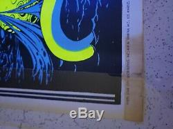 Vintage Psychedelic Blacklight Poster THE STORM 1970 by Bunnell Kraken Mermaid 3