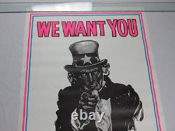 Vintage Psychedelic Blacklight Poster Uncle Sam Clean Up Your Room VERY COOL NOS