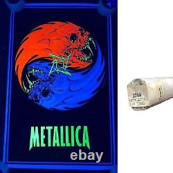 Vintage RARE 90s Metallica Ying Yang Heavy Metal Blacklight 34.5x22 Poster NEW