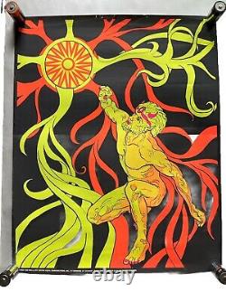 Vintage RARE Sun King 1971 Blacklight Poster Wespac, Inc S. F. CA #W325 27x25