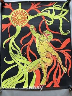 Vintage RARE Sun King 1971 Blacklight Poster Wespac, Inc S. F. CA #W325 27x25