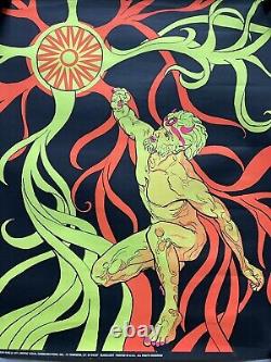 Vintage RARE Sun King 1971 Blacklight Poster Wespac, Inc S. F. CA #W325 27x25
