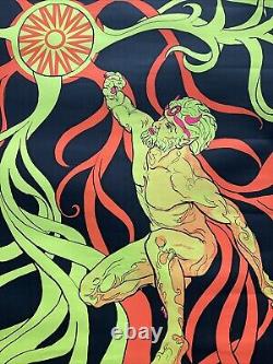 Vintage RARE Sun King 1971 Blacklight Poster Wespac, Inc S. F. CA #W325 27x25