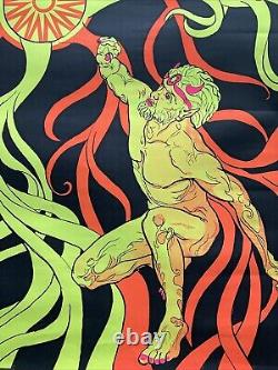 Vintage RARE Sun King 1971 Blacklight Poster Wespac, Inc S. F. CA #W325 27x25