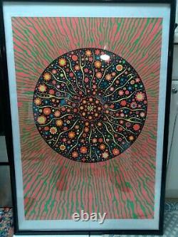 Vintage Rare 1969 Poster Prints Plymouth Square Center Black Light Psychedelic