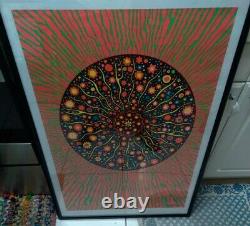 Vintage Rare 1969 Poster Prints Plymouth Square Center Black Light Psychedelic