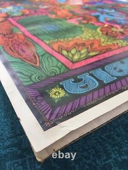 Vintage Rare India Black Light Poster Psychedelic 23x35 Orbit Graphics Art 1968