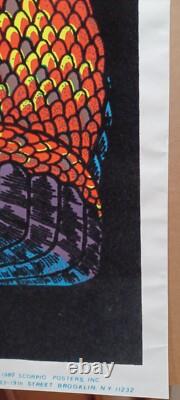 Vintage Rare King Cobra Blacklight Poster, Scorpio Posters, Inc. Snake