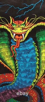 Vintage Rare King Cobra Blacklight Poster, Scorpio Posters, Inc. Snake