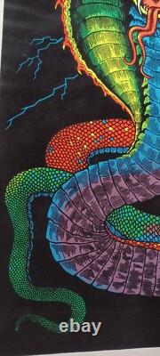 Vintage Rare King Cobra Blacklight Poster, Scorpio Posters, Inc. Snake