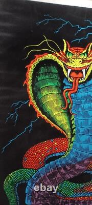 Vintage Rare King Cobra Blacklight Poster, Scorpio Posters, Inc. Snake