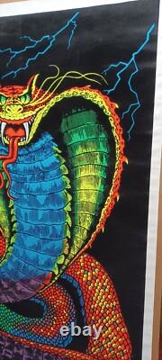 Vintage Rare King Cobra Blacklight Poster, Scorpio Posters, Inc. Snake
