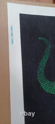 Vintage Rare King Cobra Blacklight Poster, Scorpio Posters, Inc. Snake