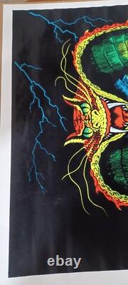 Vintage Rare King Cobra Blacklight Poster, Scorpio Posters, Inc. Snake