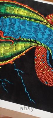 Vintage Rare King Cobra Blacklight Poster, Scorpio Posters, Inc. Snake