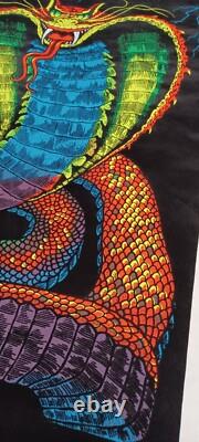 Vintage Rare King Cobra Blacklight Poster, Scorpio Posters, Inc. Snake