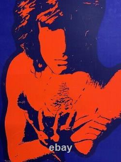 Vintage Rare The Doors blacklight poster Jim Morrison, LA Woman, Psychedelic