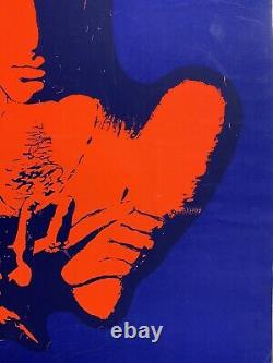 Vintage Rare The Doors blacklight poster Jim Morrison, LA Woman, Psychedelic