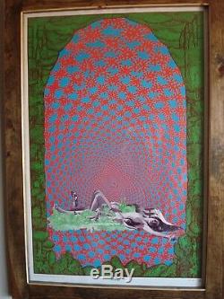 Vintage SATTY Mirage poster Psychedelic colorwheel blacklight MINT CONDITION NOS