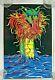 Vintage Sea Monster Blacklight Poster #1610 1980 Scorpio Ny Velvet Flocked Neon