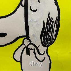 Vintage SNOOPY FOR PRESIDENT Blacklight Poster 1968 Anti War RARE Leslie Tobin