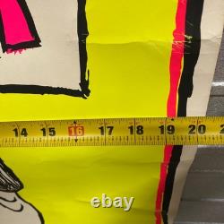 Vintage SNOOPY FOR PRESIDENT Blacklight Poster 1968 Anti War RARE Leslie Tobin