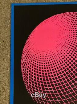 Vintage SPHERES Blacklight Poster Original Escher NOS Silk Screened