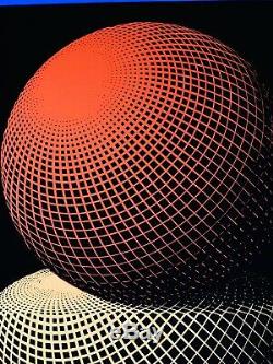 Vintage SPHERES Blacklight Poster Original Escher NOS Silk Screened