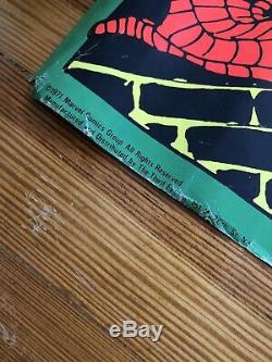 Vintage SPIDERMAN MARVEL THIRD EYE Black Light Poster 4016 Gil Kane USED Damage