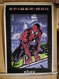 Vintage SPIDER-MAN? 2002 Black Light Spider-Man Movie? Poster #823 RARE