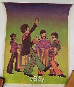 Vintage San Francisco Poster co The Beatles Yellow Submarine Black light poster