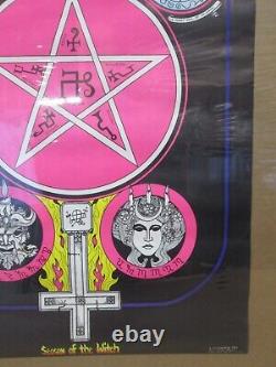 Vintage Season of the Witch black light worship 1972 poster 17945