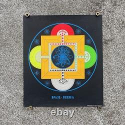 Vintage Space Buddha 1969 Black light Poster By HAD Posters