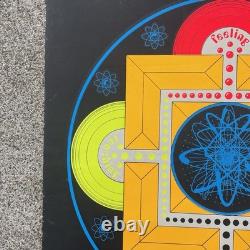 Vintage Space Buddha 1969 Black light Poster By HAD Posters