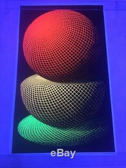 Vintage Spheres Blacklight Poster 1968 M. C. Escher Casey Posters 19x31