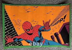 Vintage Spiderman Marvel Third Eye Black Light Poster 4016 Gil Kane Used Damage