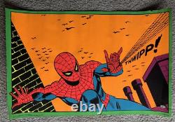 Vintage Spiderman Marvel Third Eye Black Light Poster 4016 Gil Kane Used Damage