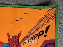 Vintage Spiderman Marvel Third Eye Black Light Poster 4016 Gil Kane Used Damage
