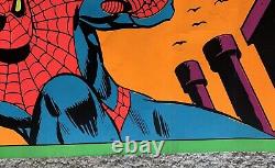 Vintage Spiderman Marvel Third Eye Black Light Poster 4016 Gil Kane Used Damage