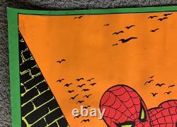 Vintage Spiderman Marvel Third Eye Black Light Poster 4016 Gil Kane Used Damage