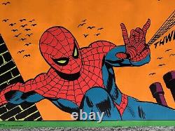 Vintage Spiderman Marvel Third Eye Black Light Poster 4016 Gil Kane Used Damage