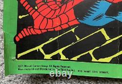 Vintage Spiderman Marvel Third Eye Black Light Poster 4016 Gil Kane Used Damage