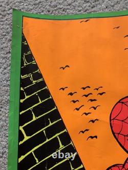 Vintage Spiderman Marvel Third Eye Black Light Poster 4016 Gil Kane Used Damage